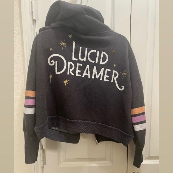 Wildfox Lucid Dreamer Crop Zip Hoodie size Medium Vintage - Picture 1 of 9
